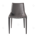 Italialainen minimalistinen musta satulan nahkainen ruokasali tuolit